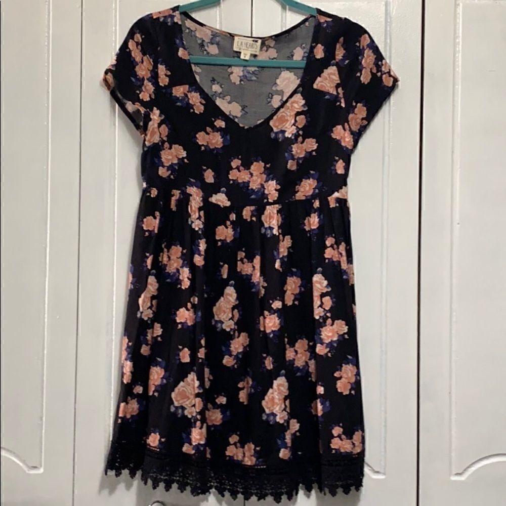 La Hearts  print dress small